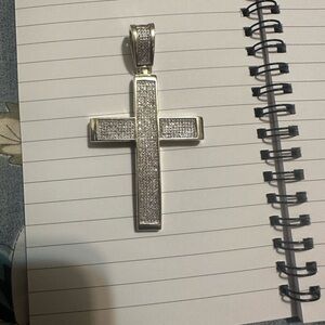 Gold Plated Cross With Diamonds